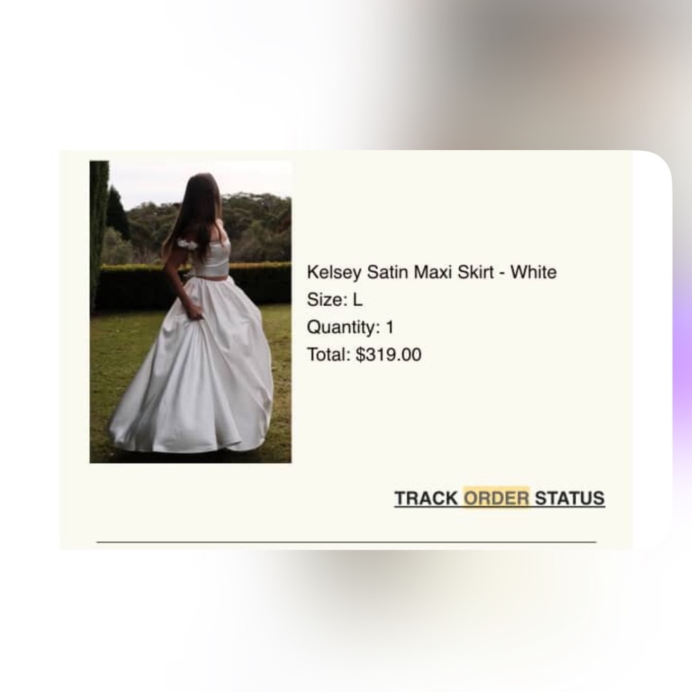 White Satin Maxi Skirt bride engagement bridal wedding